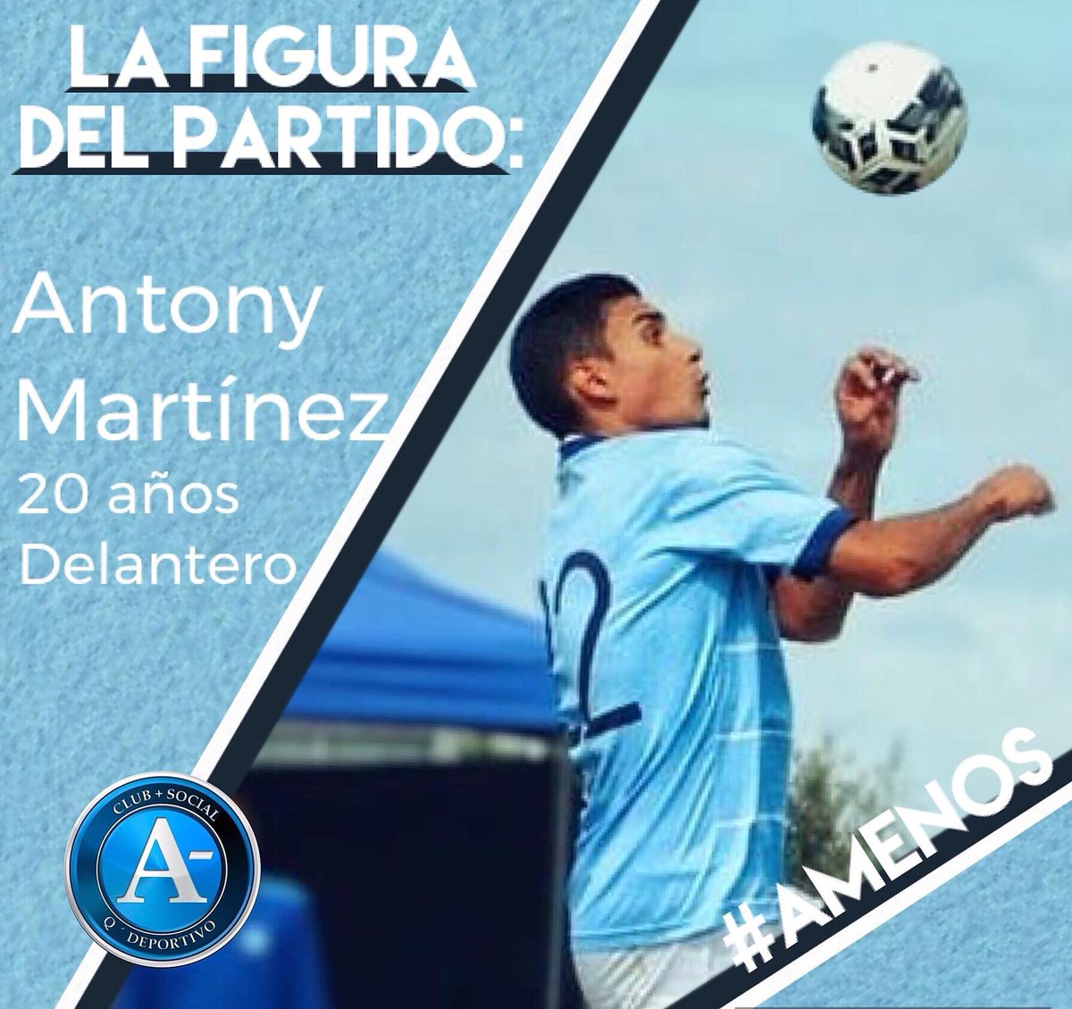 amenos7's tweet photo. #LaFiguraDelPartido | @LIGA_MVD
Destacamos a la figura del domingo!
Generó 2 penales y dio una asistencia para el empate ante @SantinFc
Pero por sobre todo, metió como un caballo todo el partido 💪
El gol ya va a llegar...
#Amenos
#EnModoMvd
#FutbolEntreAmigos https://t.co/msV9DHFJve