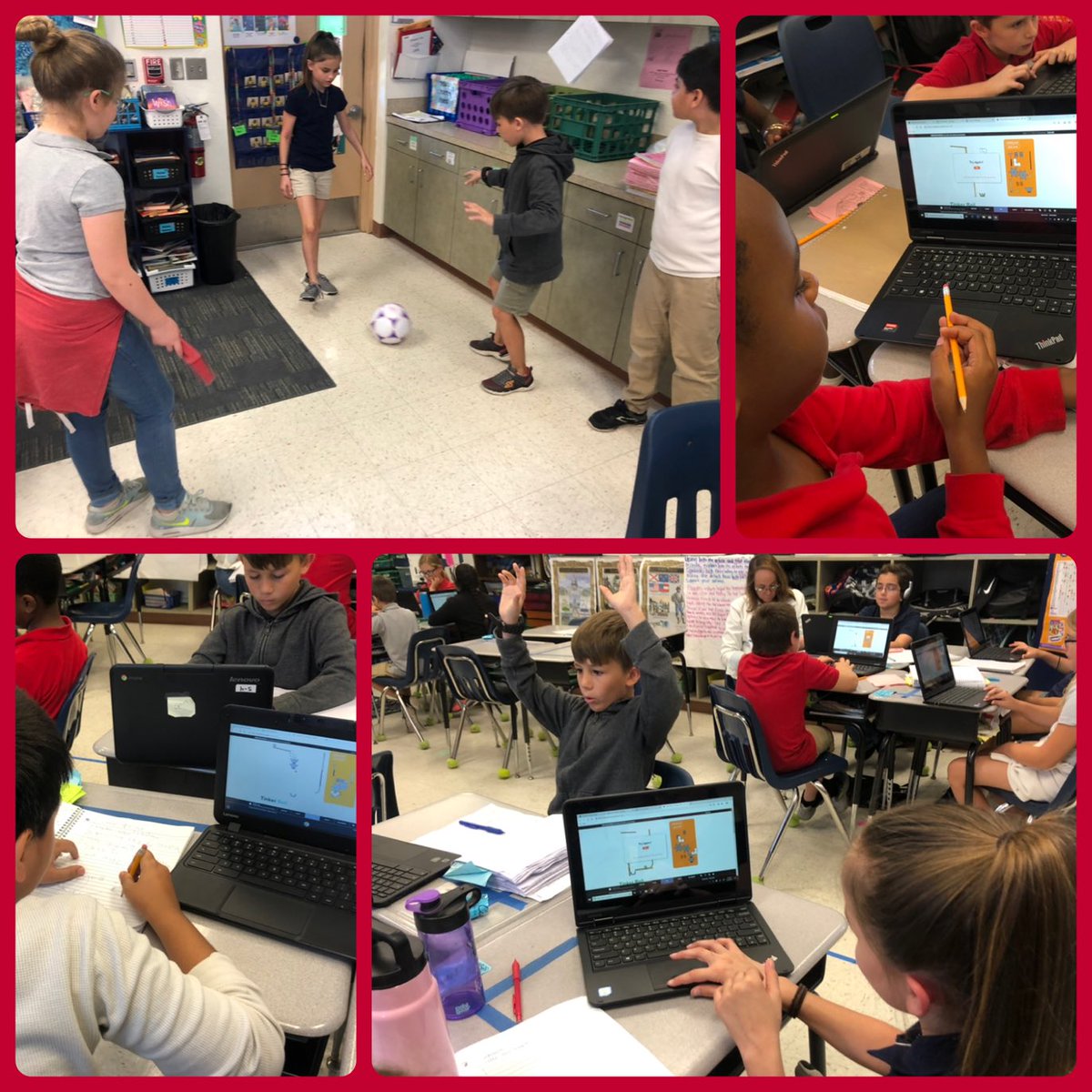 auspies's tweet photo. Force & Motion in action @rjlCardinals designing ways to show change in position/direction using #TinkerBall & ⚽️ labeling diagrams too! @jlwatson11 @kascaccia @christina81883 @CorlissFingers @DOCeduCATor @jmschuld #VCSScientists https://t.co/FtK4KJRtbW