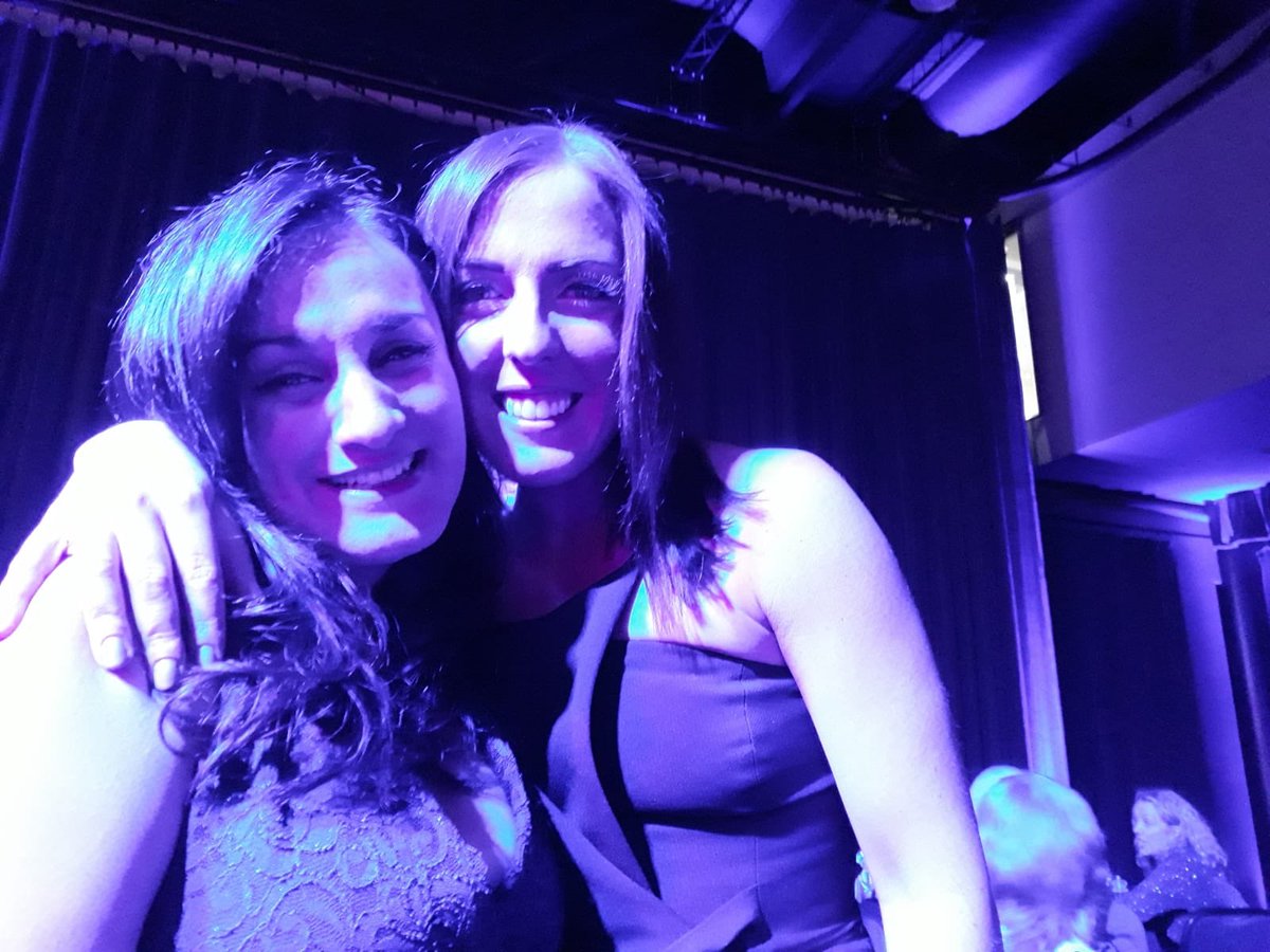Was sent this pic - memories of last week finally meeting the talented <a href="/Ines_ONR/">Inês (She/Her)</a> and having a very purple love-in at the #NPWAwards #WeCan