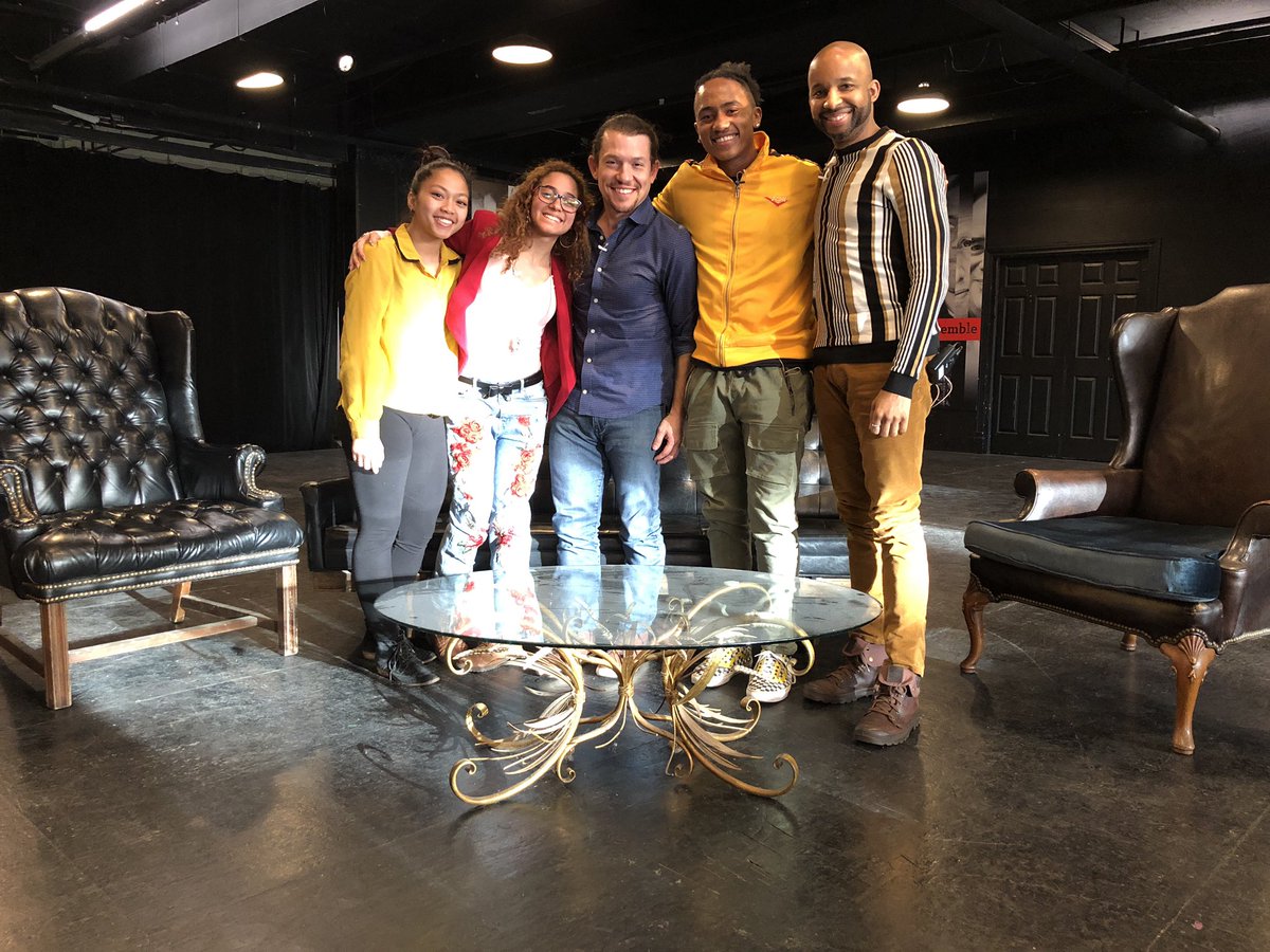 Between Two Chairs. We had an amazing time with our inspiring conversation around art and activism with <a href="/HamiltonMusical/">Hamilton</a> cast members for @broadwayunlocked’s #givebackconcert! Thanks to the great team at <a href="/steppenwolfthtr/">Steppenwolf Theatre</a> for hosting us!
#letthekidsplay