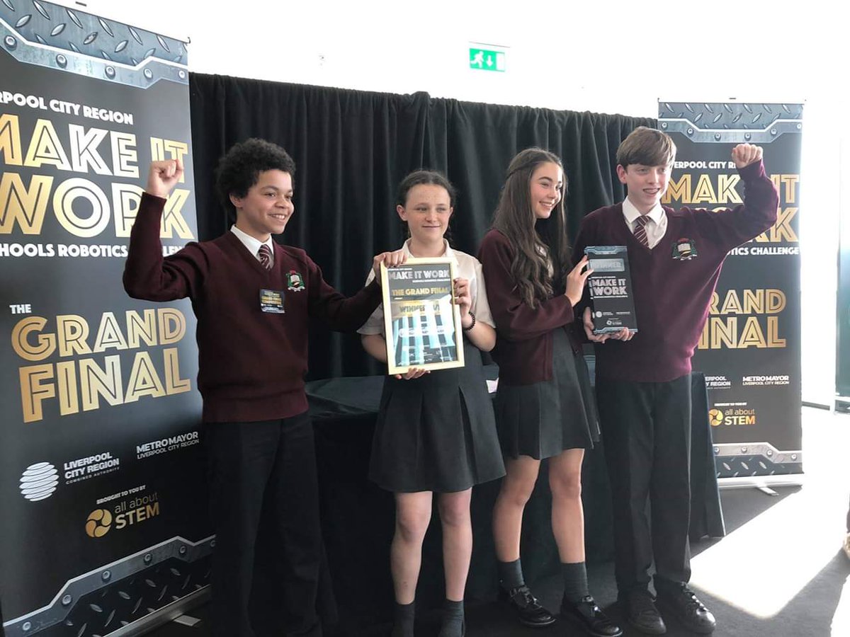 cnc_robotics's tweet photo. Overjoyed that our team @ArchiesScience won the #LCRMAKEITWORK grand final. They were incredible ambassadors for their school. @allaboutstem @weareLCR4 @MetroMayorSteve https://t.co/srNzLf05C7