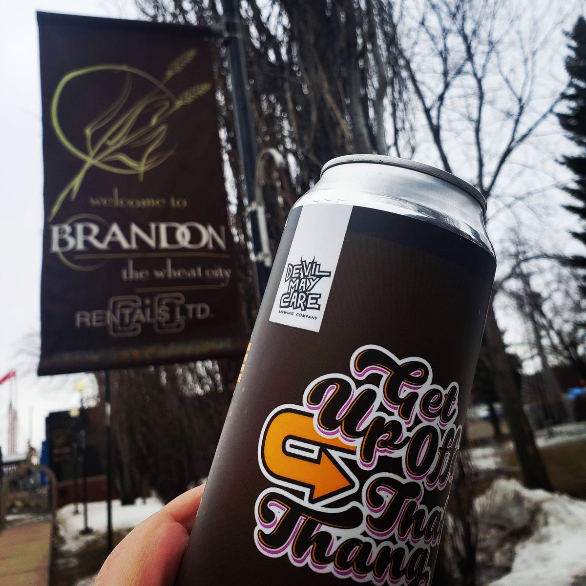 devilmaybeer's tweet photo. Brandon! Portage! DMC has arrived!
Youโll find cans of Get Up Offa That Thang - our soulful brown ale - at the Victoria, Brandon South, and Portage West @LiquorMarts stores starting today.
We hope you enjoy, and keep your eyes peeled for more!
#bdnmb #plap #brewitto11 https://t.co/WvzcgXJJ0k