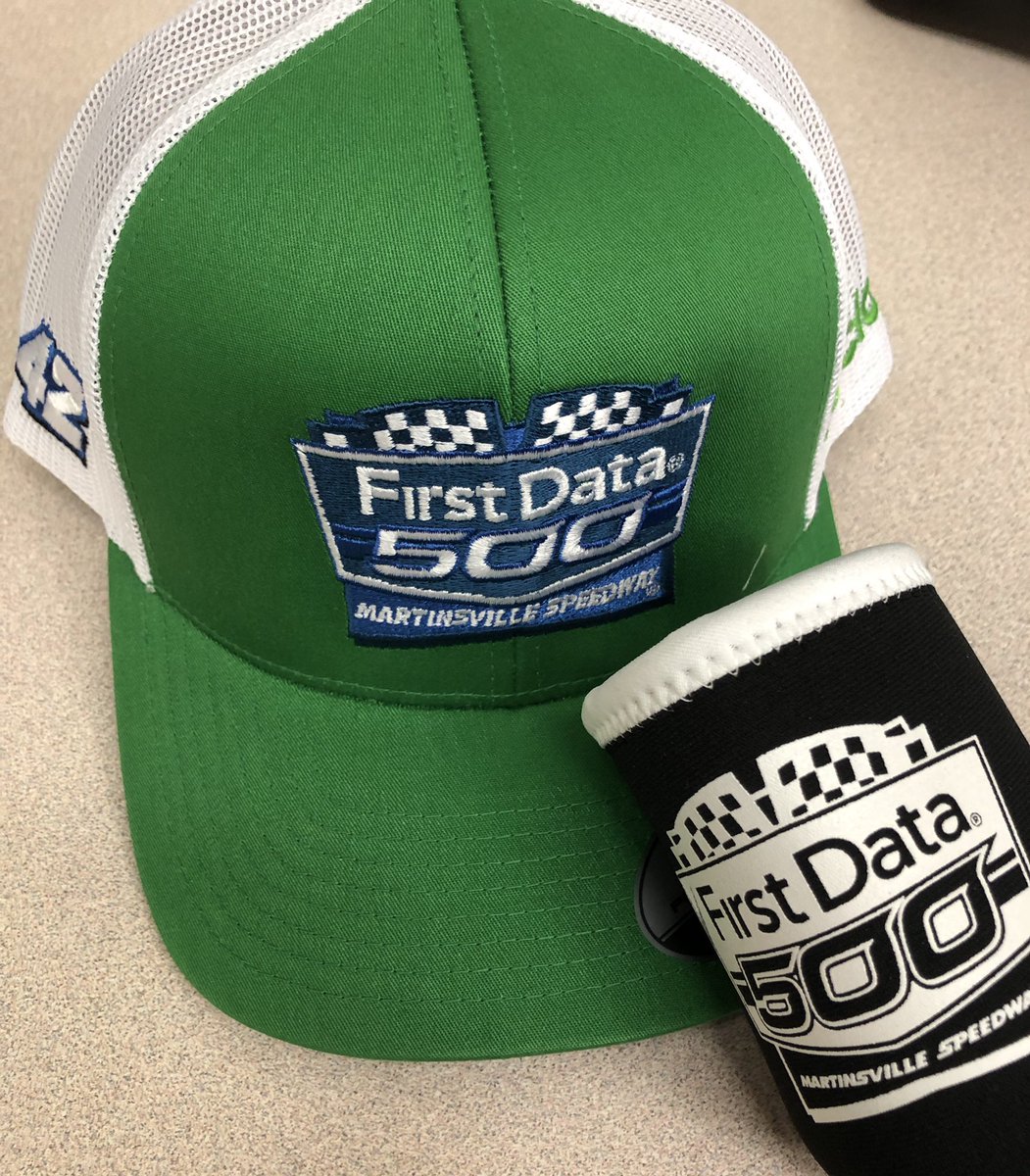 MartinsvilleSwy's tweet photo. We had a blast with the #STP500, but we’re also looking forward to the #FirstData500 this fall!

We’re giving away this special @FirstData @CGRnascar hat/coozie from last fall to start getting excited for the Oct. 25-27 weekend. 

Retweet this to enter, winner announced tomorrow! https://t.co/iesrzaZlOc