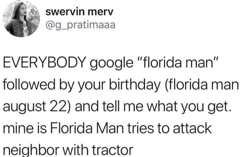 fallingfore's tweet image. florida man sentenced 92 years in prison

                      me