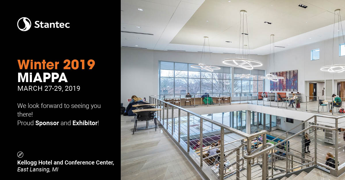 Heading to the Winter 2019 MiAPPA Conference! Make sure to stop by the <a href="/Stantec/">Stantec</a> exhibit!