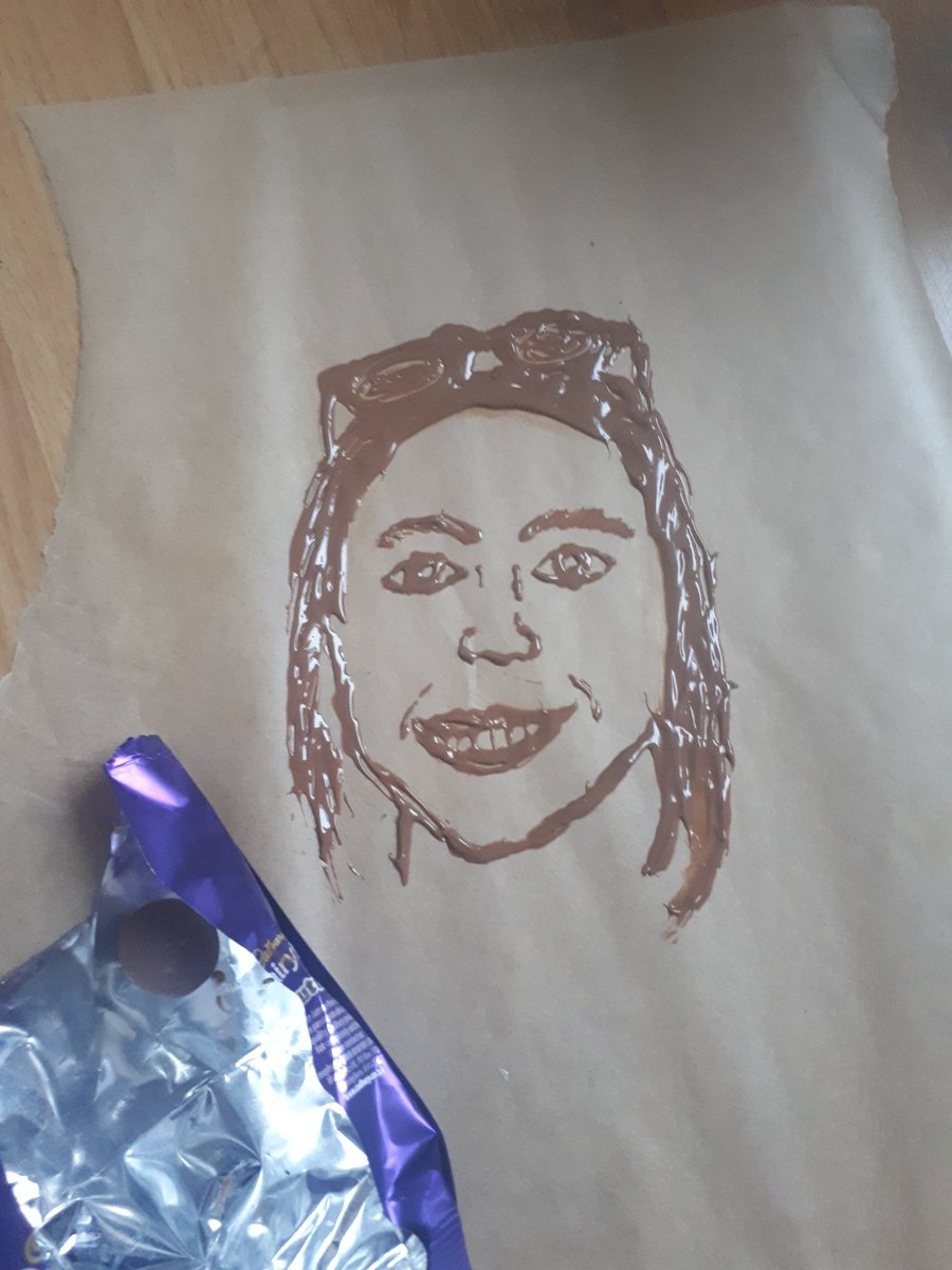 beccaj2110's tweet photo. @AlexHorne ✉ #Task84 Make the best picture of yourself using only your snacks. 3 minutes isn't very long! #meltedbuttons #socialstyle #taskmasterbook https://t.co/kIwhrFZc2o