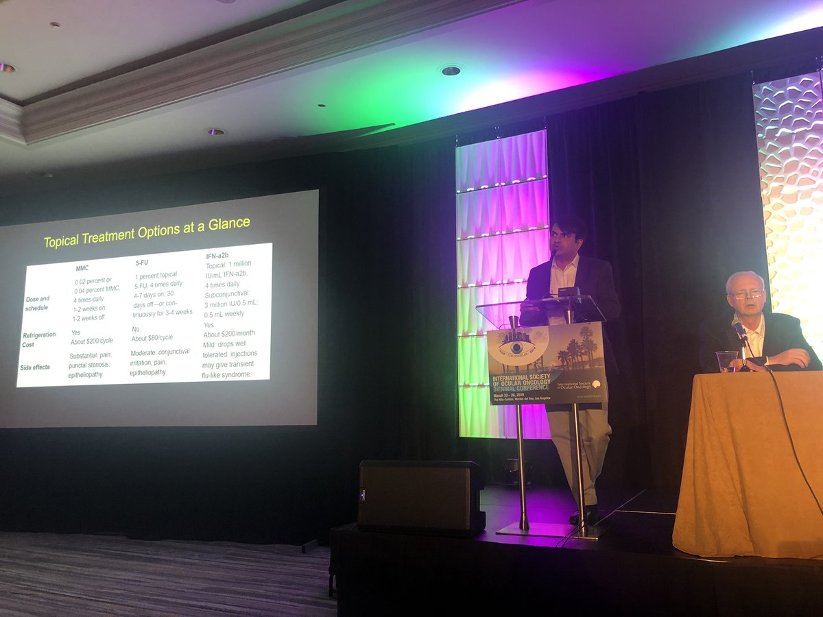 Santosh Honavar, host of ISOO 2023 in Goa, presenting on topical therapy for OSSN