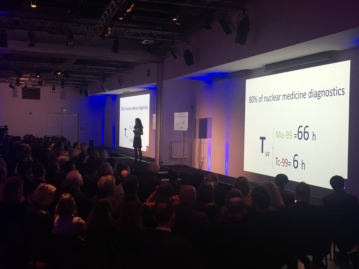 ForumNucleaire's tweet photo. B. Pignol: “80% of diagnostics are done with the radioisotope Technetium-99. This represents yearly about 35 million exams worldwide. Out little country, Belgium, supplies 25% of this production.” #SpringEvent2019 #nuclearmedicine https://t.co/Z6Cx2blmTA