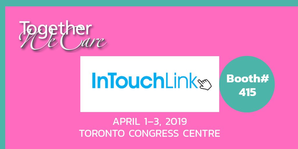 InTouchLink's tweet photo. Visit us at #TWC2019, Canada’s largest gathering of #longtermcare and #retirement home professionals. Stop by Booth #415 to see the best in class #seniorliving engagement platform #intouchlink https://t.co/VVgGMTRWMw