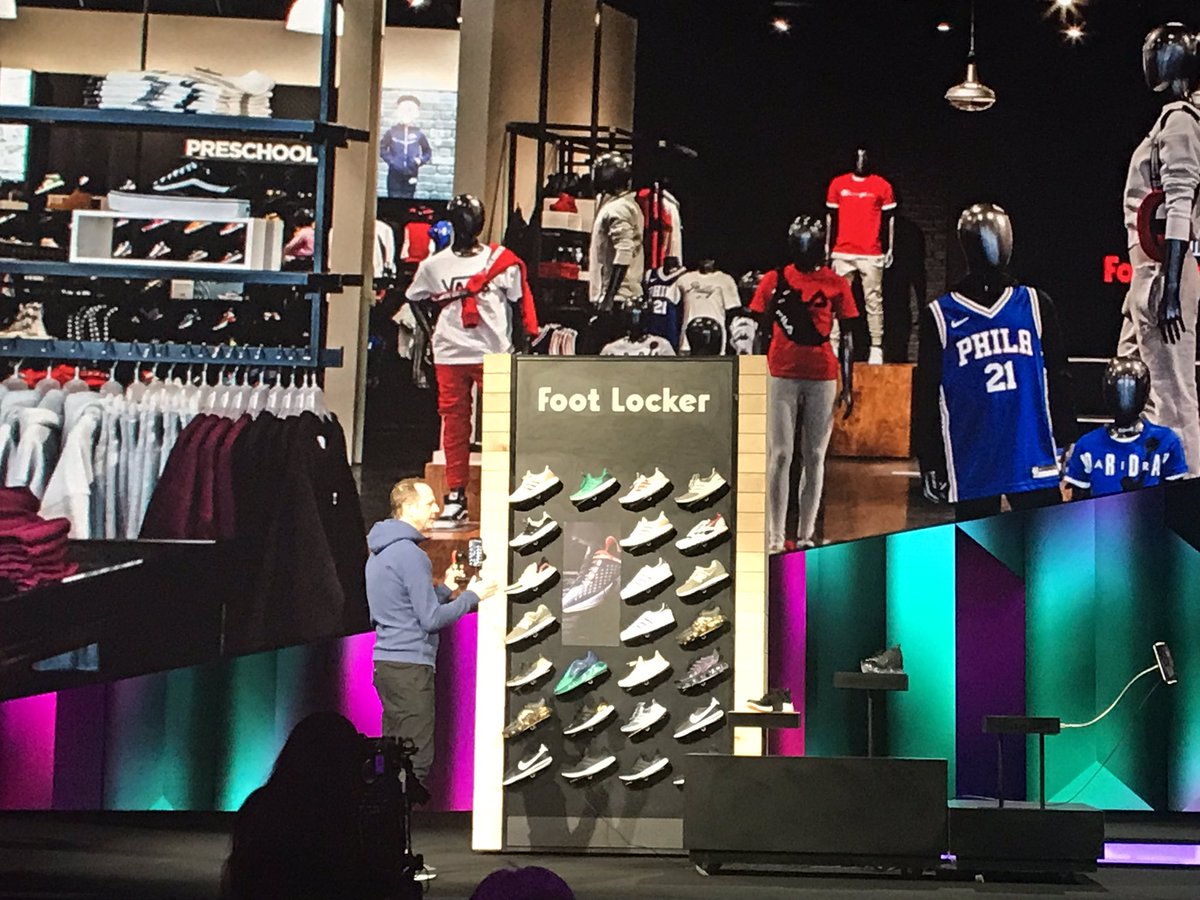 ... and one more thing - @AdobeSensei powered sneakers coming soon: digital &amp; physical worlds are converging in this new customer experiences era of augmented reality #futureofretail <a href="/parasnis/">Abhay Parasnis</a> #AdobeSummit