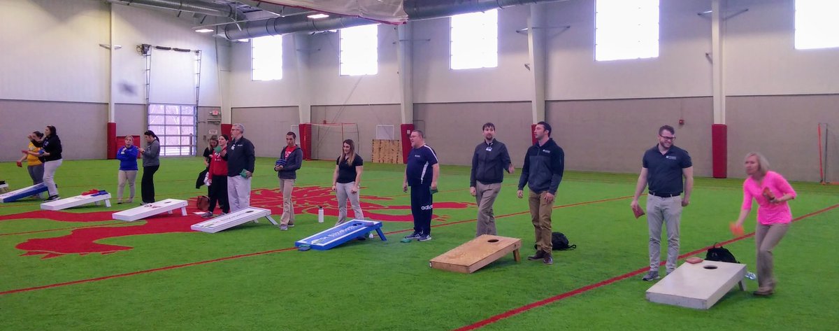 elanham12's tweet photo. Happy Athletic Training month to these awesome ATCs that I get to work with. Can't wait to see who one your corn hole tournament. @StEsports_Scott @HHSportsmed https://t.co/Oy8PNftioU