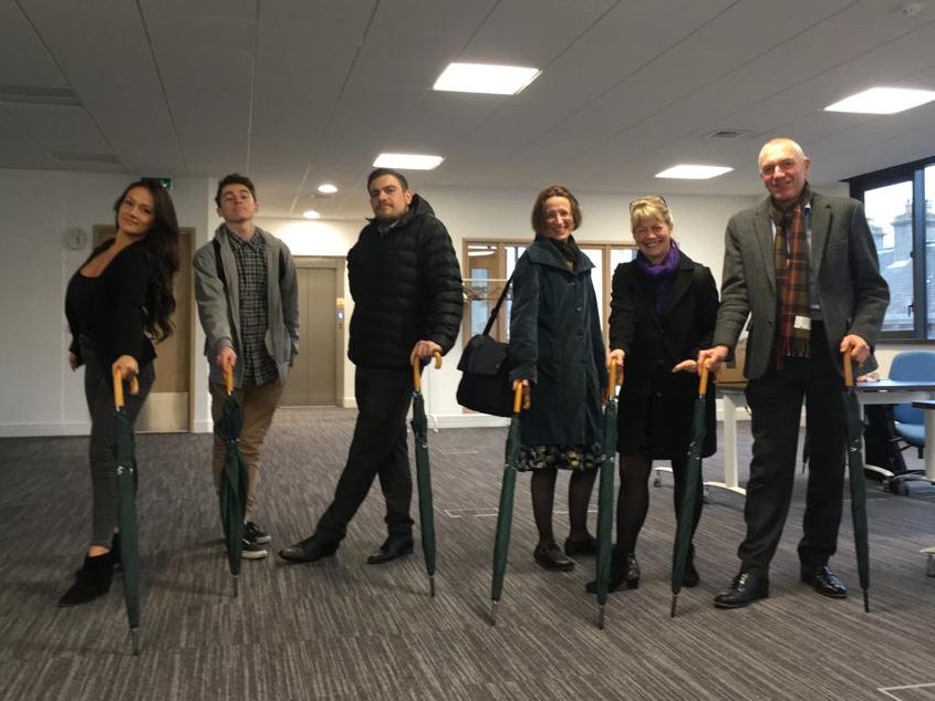 CharityLeadScot's tweet photo. Another successful #ACOSCOMembers Day event! A huge thank you to our members, table discussion leads and workshop leads!! Special thank you to Ruffer for supporting our event! We're all enjoying the brollies (see picture)! Until next year! https://t.co/4yAFjXxeHE