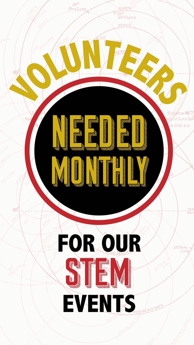 STEMoneers's tweet photo. Our monthly events need volunteers to assist in providing STEM education. The link is in our bio to sign up! https://t.co/c1scukf5eO