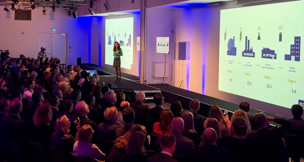 ForumNucleaire's tweet photo. B. Pignol: “Diagnosis & therapy with radioisotopes is a race against the clock for patients & suppliers. Thanks to a longstanding and effective collaboration between IRE and @SCKCEN we can make it happen.” #SpringEvent2019 https://t.co/L025OuUOOc