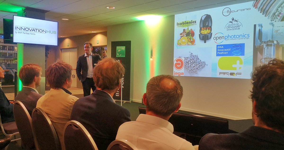 crunchanalytics's tweet photo. We're present at the @BNPPFBelgie #Innovationhub Open Innovation event, learning opportunities on Open Innovation for SME's. @WimVanhaverbeke https://t.co/AjdpesKkvM
