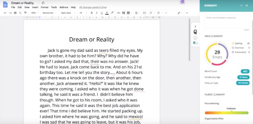 Have you checked out the latest Chrome Extension update from @Texthelp? Now teachers can auto-grade students writing, and provide personalized feedback ✍. Check out this writing assessment tool in @GoogleDocs: text.help/PLbgmD