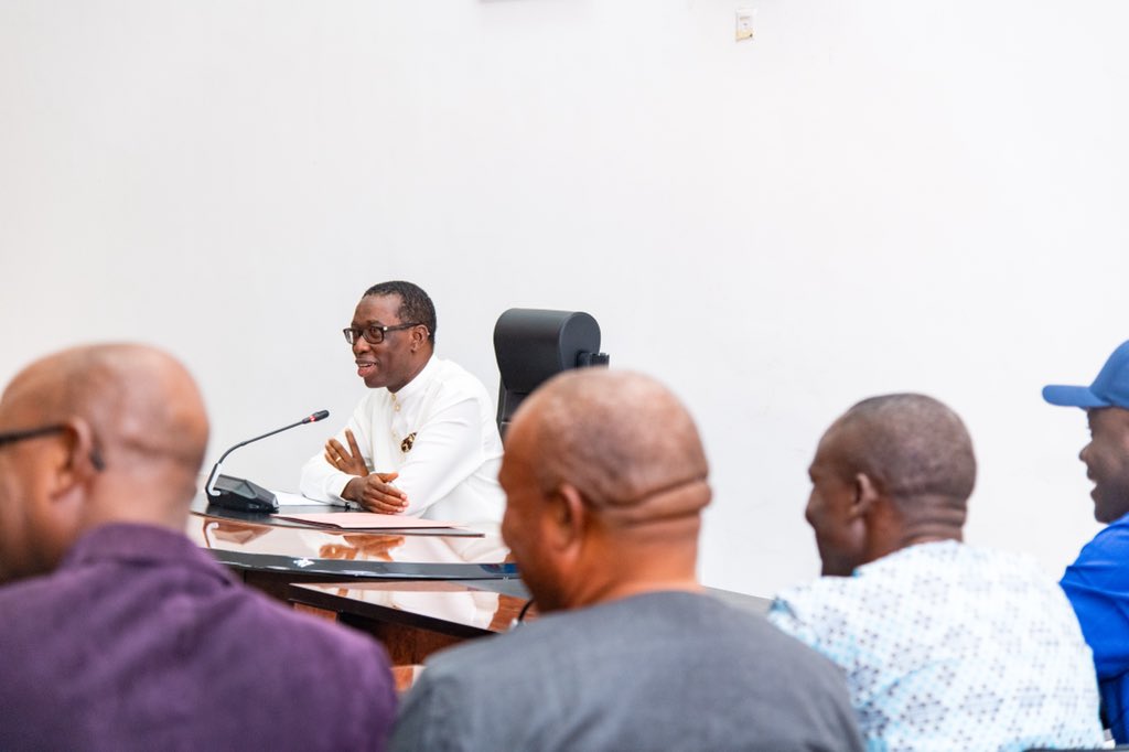 IAOkowa's tweet image. Today, I received officials of Organised Labour Unions led by the Deputy National President of the NLC, Comrade Amechi Asugwuni to a solidarity visit at the @dsgovernment house in Asaba.