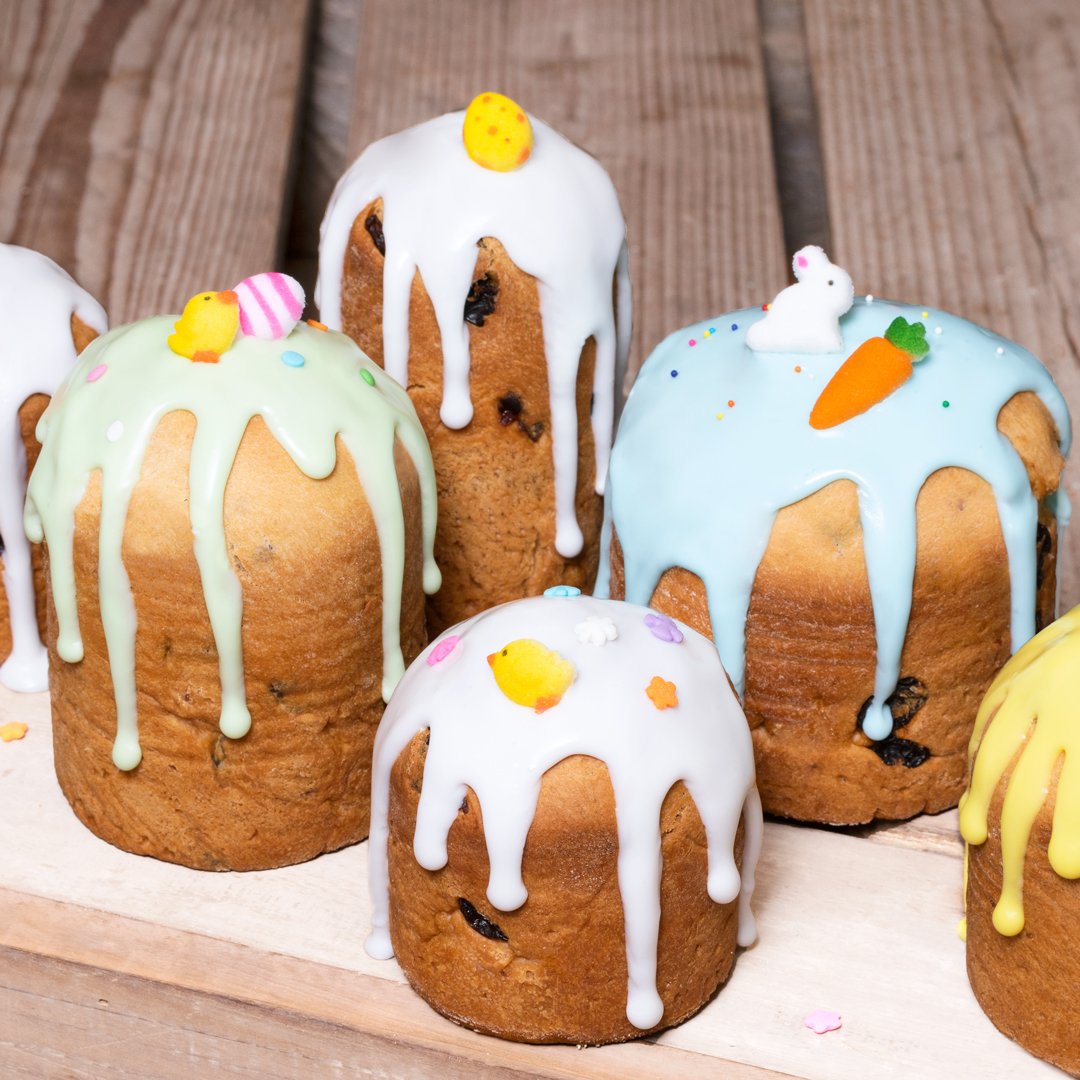 LucksFood's tweet photo. Bake something sweet with a NEW Easter decorating idea! Click the link for steps to make these tasty Kulich breads. https://t.co/W2rcweY0Wn
.
.
.
#springbread #spring2019 #springdesserts #springcakes #kulichcake #dripcakes #sugarart #cakedecor #dessertdecorations https://t.co/qAkoXutRkZ