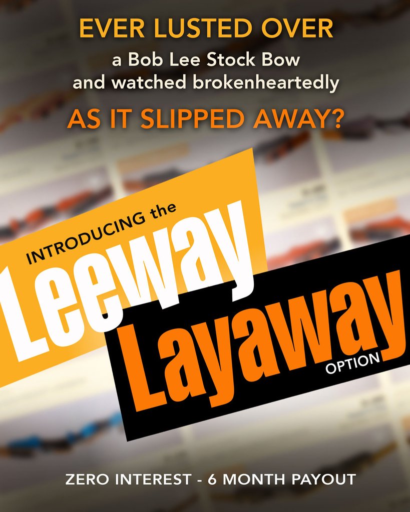 bobleebows's tweet photo. SNAG NOW, PAY LATER - Now when you shop our ready-to-ship bows, you can reserve any on the list for just 10% down and 6 monthly payments. Shazam! #leewaylayaway #buynowpaylater #traditionalarchery #donttellthewife #brokeasajoke https://t.co/9kfnAlyxjj