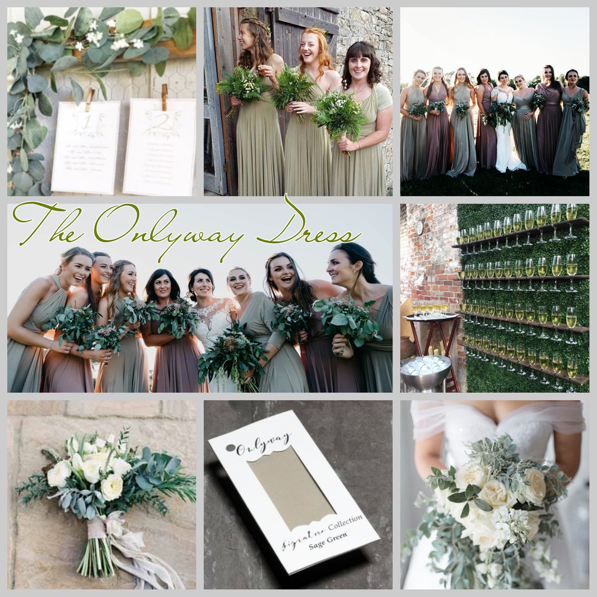 Sage green is such a flattering shade so easily worked in to your attire wedding, from bridesmaid dresses to buttonholes! 
#SageGreen #sage #SageGreenwedding #sagebridesmaid #sageflowers #champayne #weddingideas #2019wedding
#2019weddingtrends