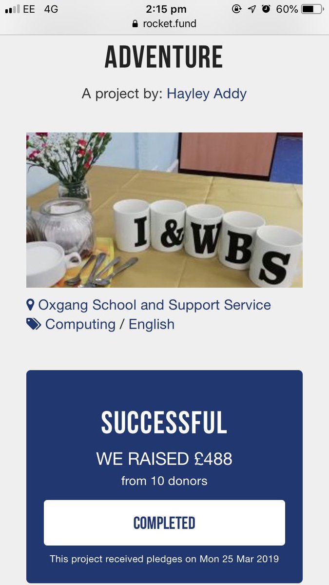Thank you so much for your support with our enterprise project. The donations will have a huge impact on our digital learning. Can’t wait to get the new technology ordered! #WatchUsGrow @oxgangschool <a href="/IWBSFalkirk/">Inclusion&Wellbeing</a>