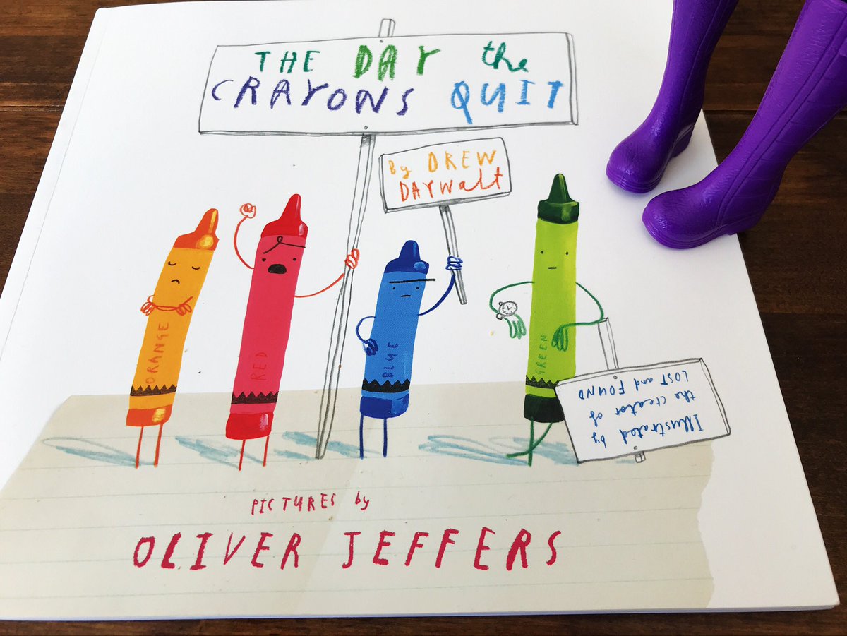 gracepanuk's tweet photo. My little girl’s version of her recent favourite book #thedaythecrayonsquit.  Dad suggested not to colour it in and I couldn’t agree more. https://t.co/NmhqMZ3m5I