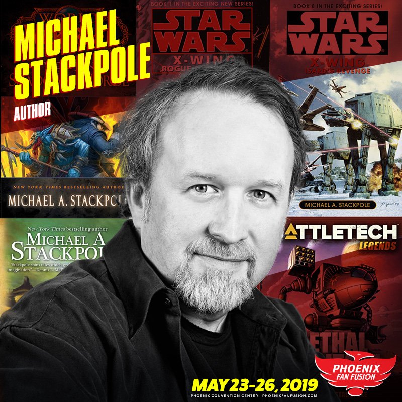 PhxFanFusion's tweet photo. 📚 Author and game designer #MichaelStackpole is returning to Fan Fusion! Best known for his numerous #StarWars novels, his other novels dive deeper into the #sciencefiction and #fantasy realm.
➡️ More on @MikeStackpole // https://t.co/lTWhLAYROX https://t.co/uRcvizuo4r