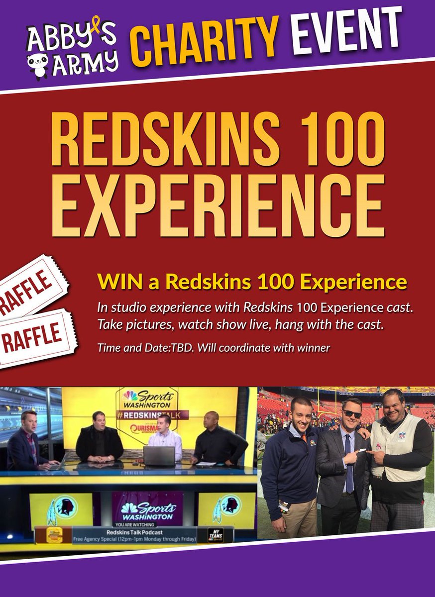 HogfarmerChris's tweet photo. Love Redskins 💯 on @NBCSRedskins?
Enter our @AbbysArmyNC online charity raffle for a chance to win an EXCLUSIVE behind the scene experience with the cast. Take pictures, watch the show live and hang out with the crew.
https://t.co/JxqhhcDtvJ https://t.co/fd76D6PT2D