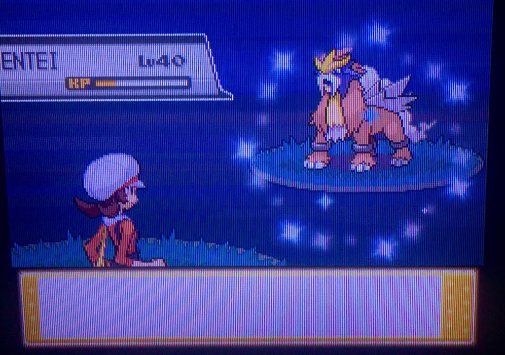 speed0373's tweet photo. Its done. Shiny Roaming Entei after 13,332 SR (26,664 seen) in HeartGold! A 1 year long hunt came to an end, but it was so worth 🙂Thanks for all the support during this time and the video will be up later tonight! https://t.co/Zn50PL5uJv