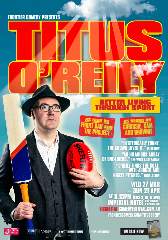 My show at the Comedy Festival kicks off tonight. The show is written and everything! Tickets here- frontiercomedy.com/titusoreily