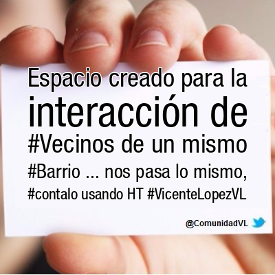 VicenteLopezVL's tweet photo. Espacio creado para la interacción de #Vecinos de un mismo #Barrio ... nos pasa lo mismo, #contalo usando HT #VicenteLopezVL https://t.co/o3PJVuJWQ0