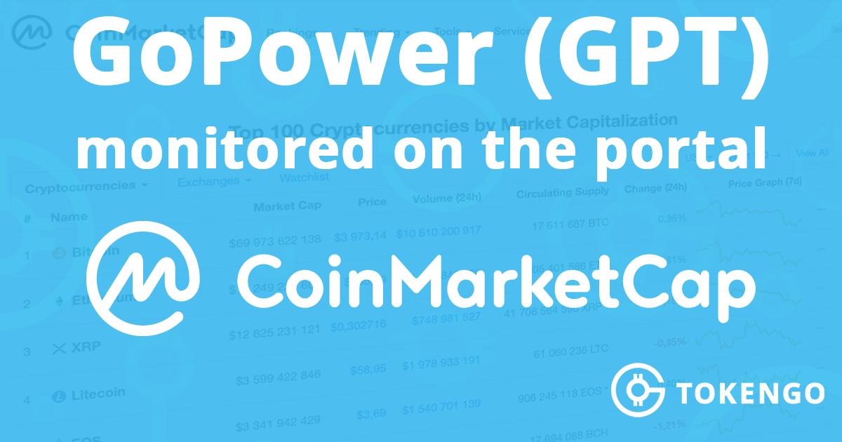 Token_Go's tweet image. 📊 GoPower (GPT) is monitored on the portal CoinMarketCap!

GoPower (GPT) began to be monitored on the largest cryptocurrency platform #CoinMarketCap
coinmarketcap.com/currencies/gop…

#GPT #TokenGo #GoPower #cryptocurrency #Blockchain #ethereum  #Bitcoin #CoinMarketCap @CoinMarketCap
