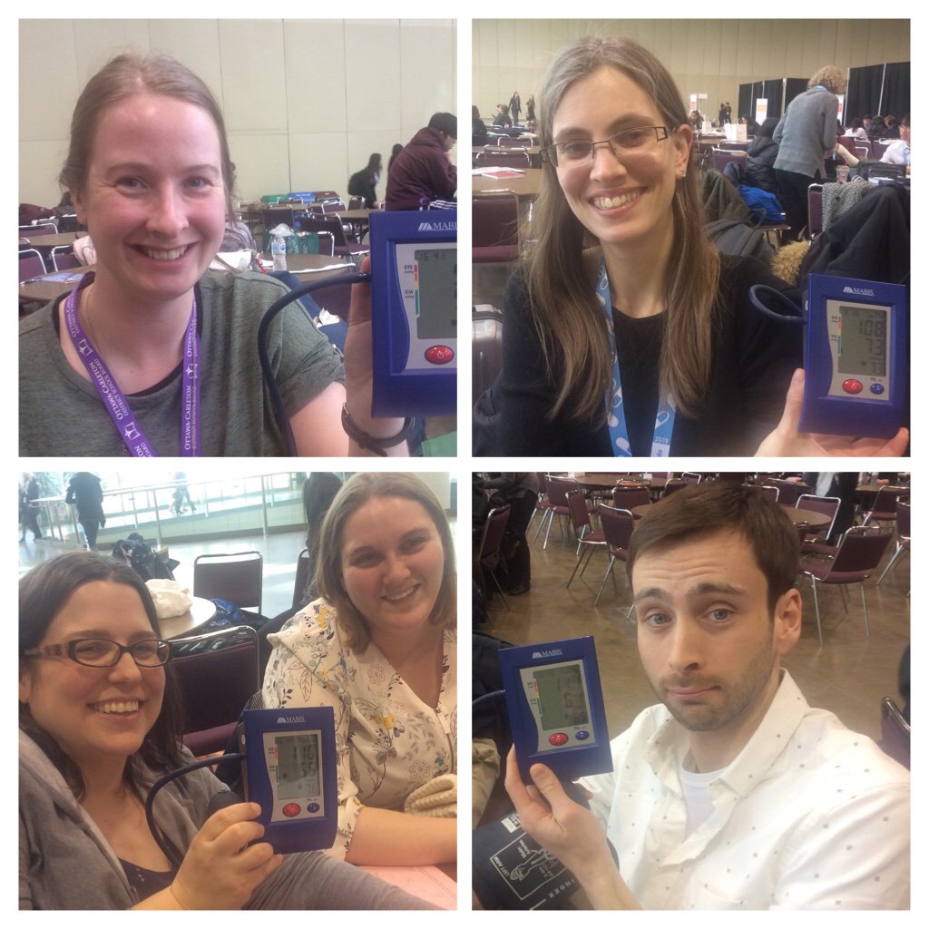 JGriffithLee's tweet photo. HOSA SLC Day 2! Checking supervisor blood pressure, just for fun. @staceysaucier @HannahA089 @karenjames643 @Mister_Langley Thanks for staying cool and collected! #HOSACanada #SLC #Elevate https://t.co/OhC3aJQxpo