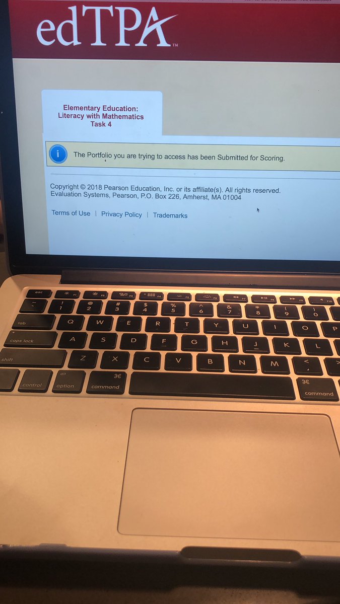 CichowskiMiss's tweet photo. Another chapter of my journey completed! EdTPA is submitted!!😍 https://t.co/47JfR9Y2HN