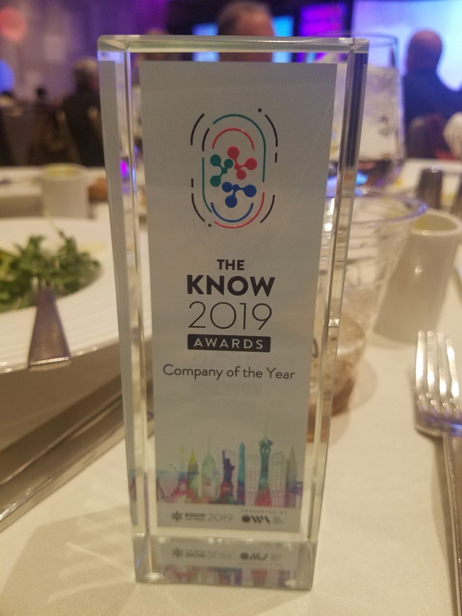 We're so excited to be named COMPANY OF THE YEAR! #KNOW2019