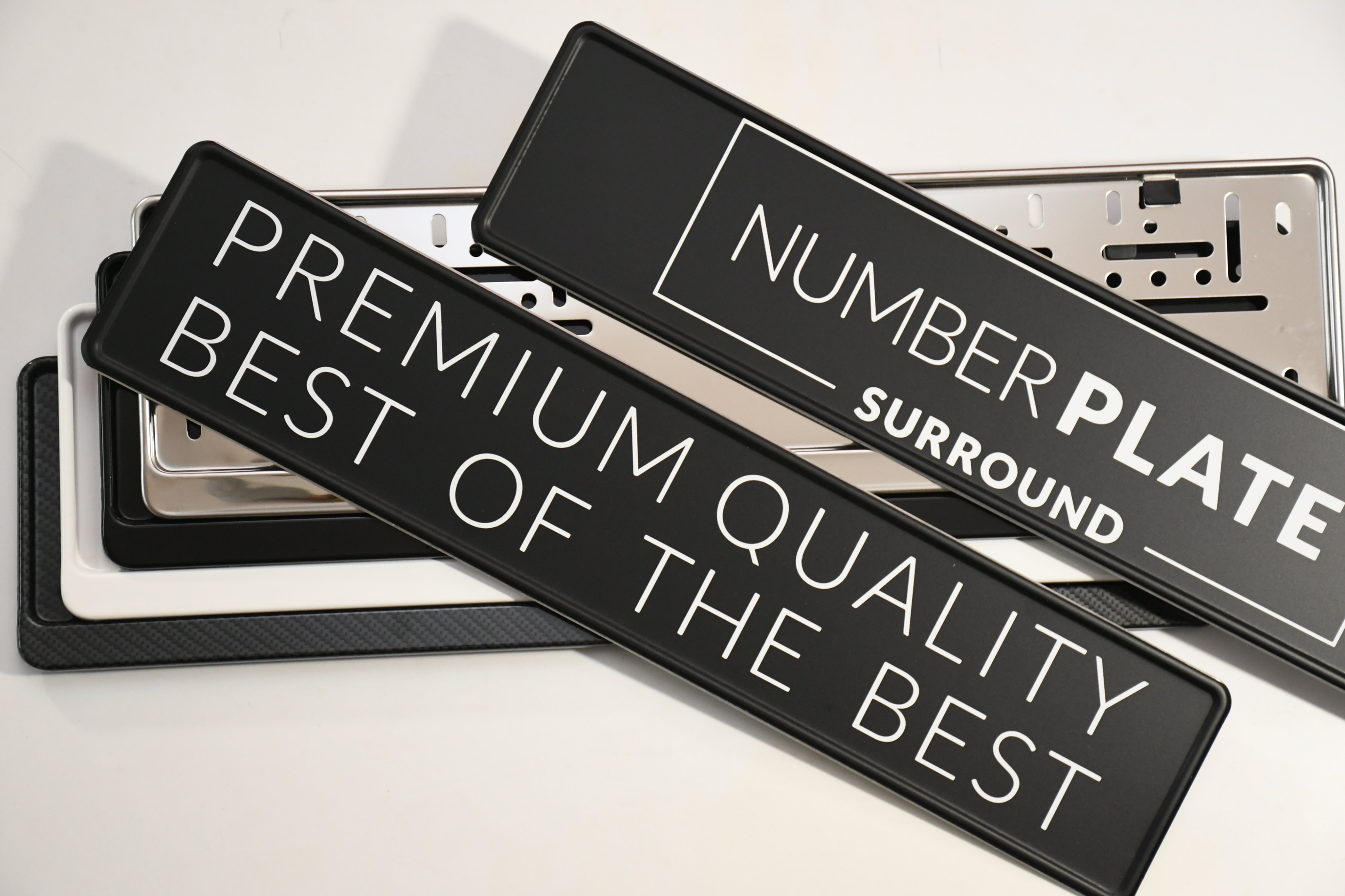 Black number plate surround deals