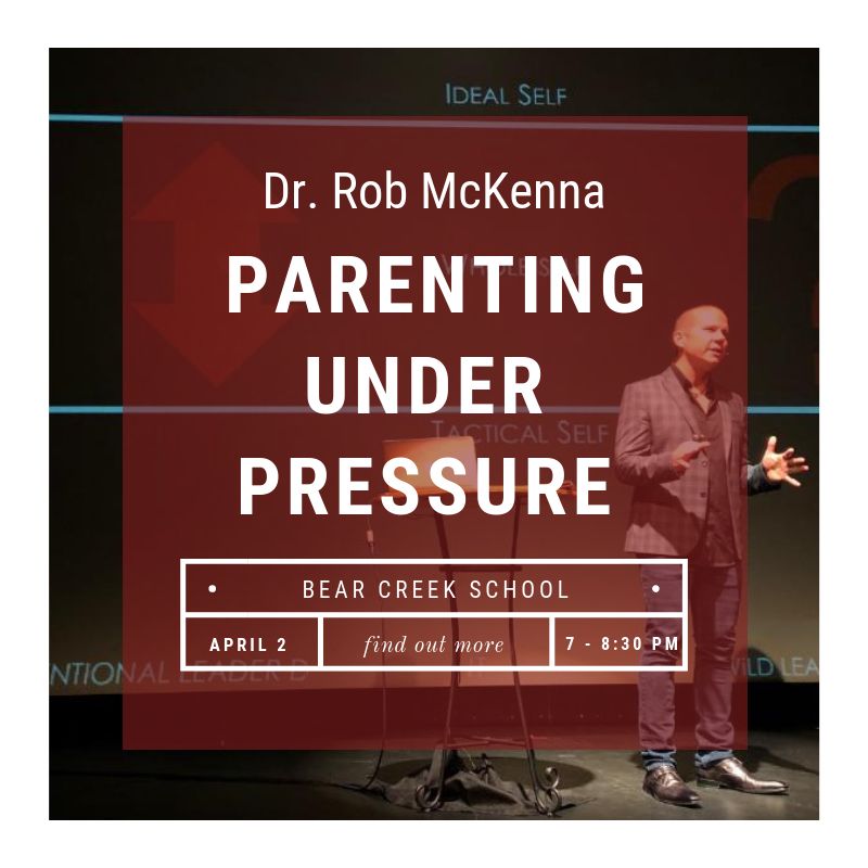 WiLDLeadersInc's tweet photo. NEXT WEEK: Parenting Under Pressure at Bear Creek School with @drrobmckenna, 7:00 - 8:30 PM. Tickets still available at 
https://t.co/zym3RJ3qom https://t.co/S4pxL87WZL