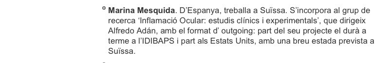 DrAlfredoAdan's tweet photo. Orgulloso que Marina Mesquida haya sido una de los 8 clinical-scientist seleccionados en el programa #Bitrecs @idibaps @hospitalclinic @FundlaCaixaCAT #ICOF https://t.co/BTULIy40ZQ