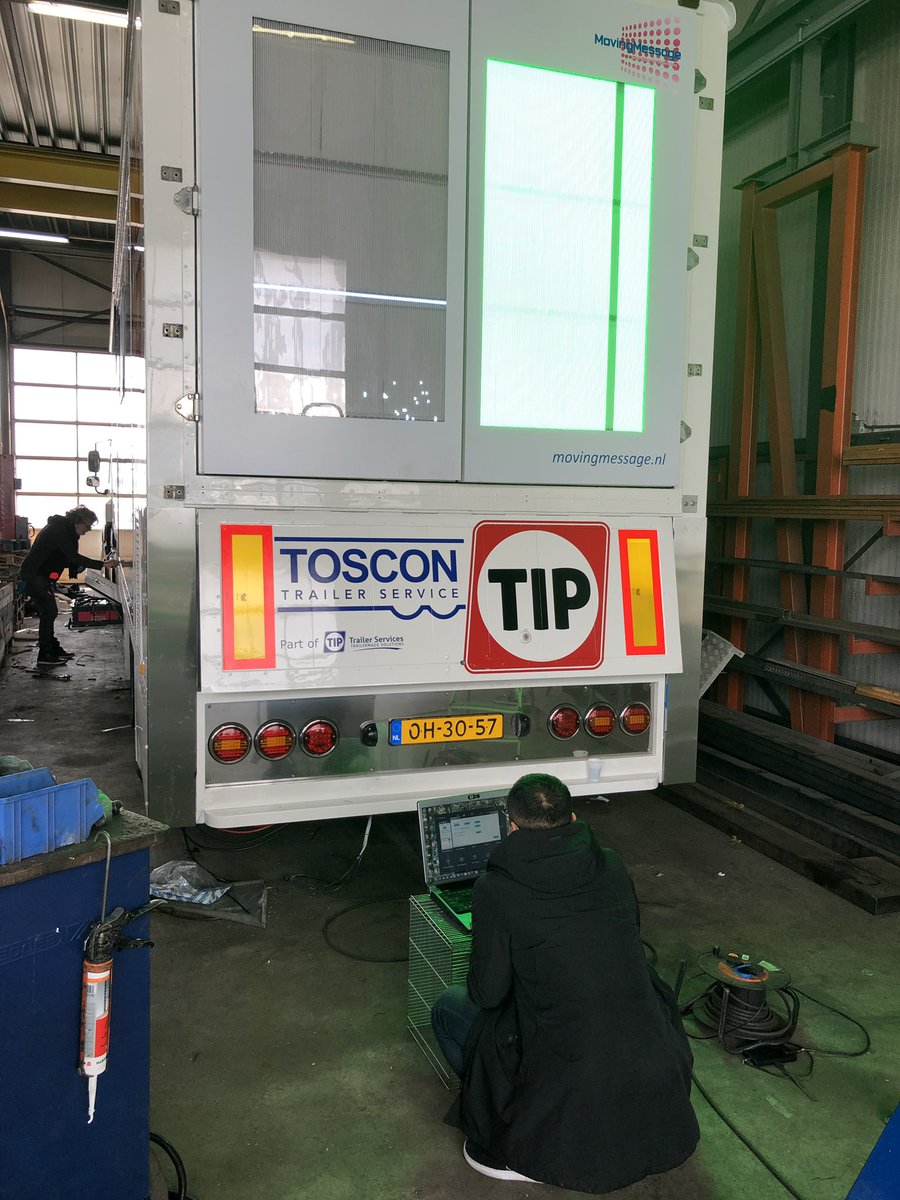 Geweldig ons MovingMessage.nl nieuwe Led-scherm te presenteren <a href="/TIP/">T.I.</a> Trailer Service op de Transport Totaalbeurs in Hardenberg