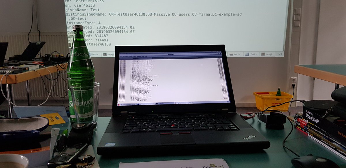 TobiasLaabs's tweet photo. Mir raucht der Helm. Viel Input heute.
#linuxhotel #ldap #linux https://t.co/QJGPGD4w3a
