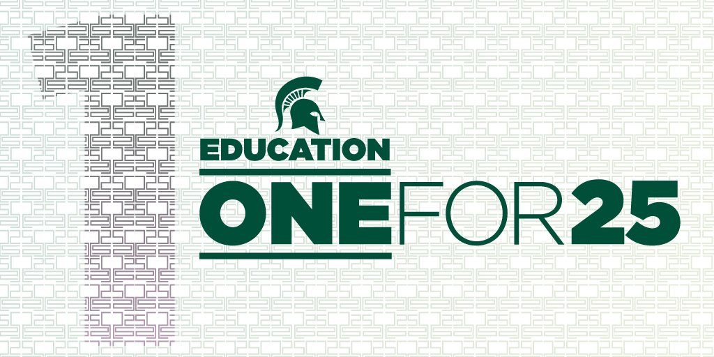 michiganstateu's tweet photo. For 25 straight years, @MSUCollegeofEd's elementary and secondary education graduate programs have ranked #1. https://t.co/132mZiNBVm https://t.co/eOp786H6JP