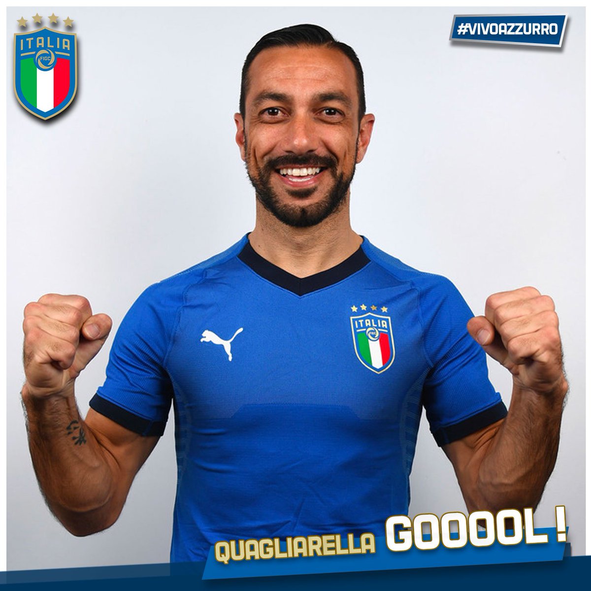 Azzurri's tweet photo. ⏱ 35’ GOOOOOOL #Quagliarella!!!
#EuropeanQualifiers 🇪🇺
🇮🇹 🇱🇮 #ItaliaLiechtenstein 3️⃣-0️⃣
🏟 Stadio #Tardini - #Parma
#Nazionale #Azzurri #ItaLie #VivoAzzurro https://t.co/VekEelRGZS