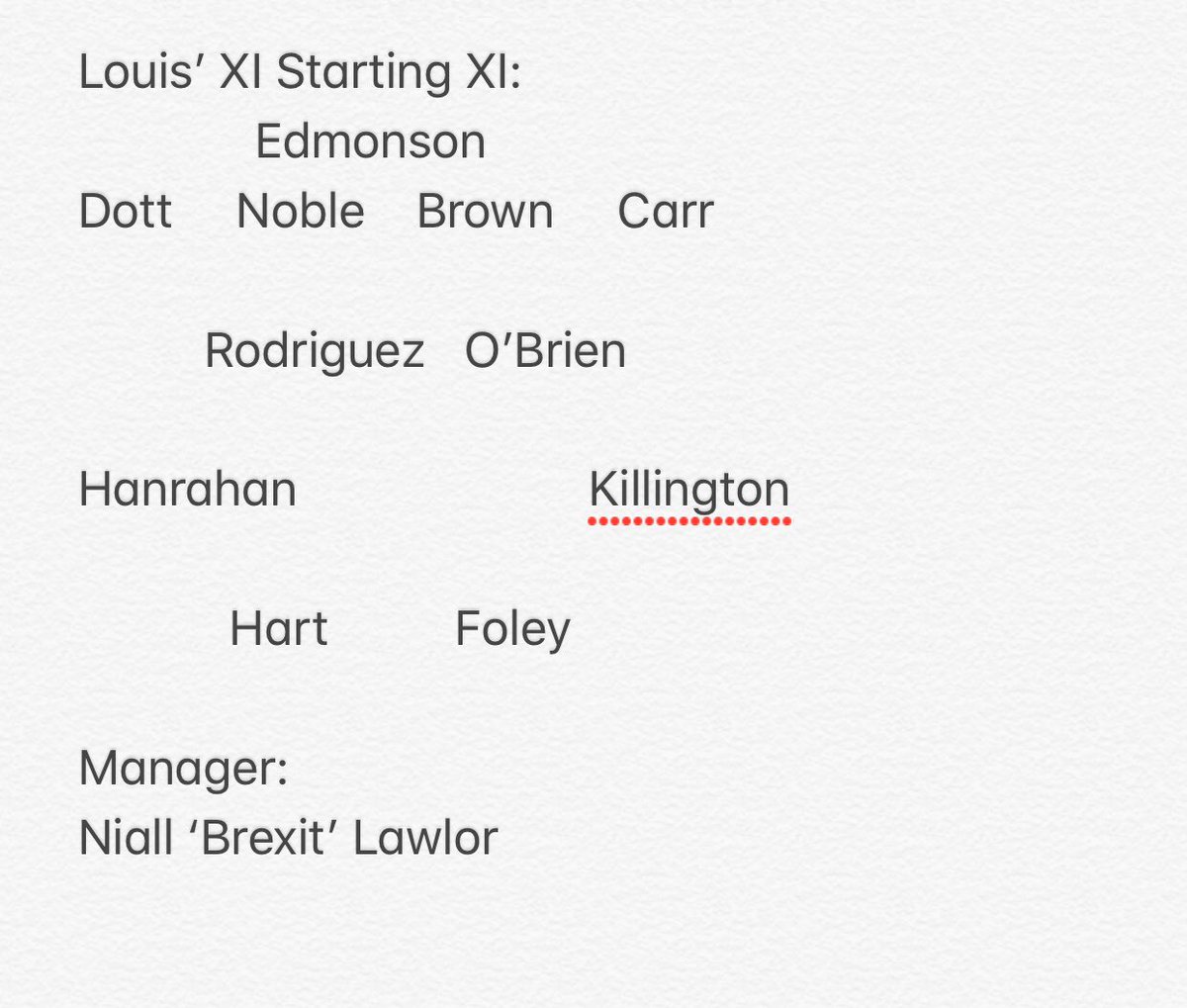 PaddysPyros's tweet photo. Team News for Saturday https://t.co/XbcCjySAjC