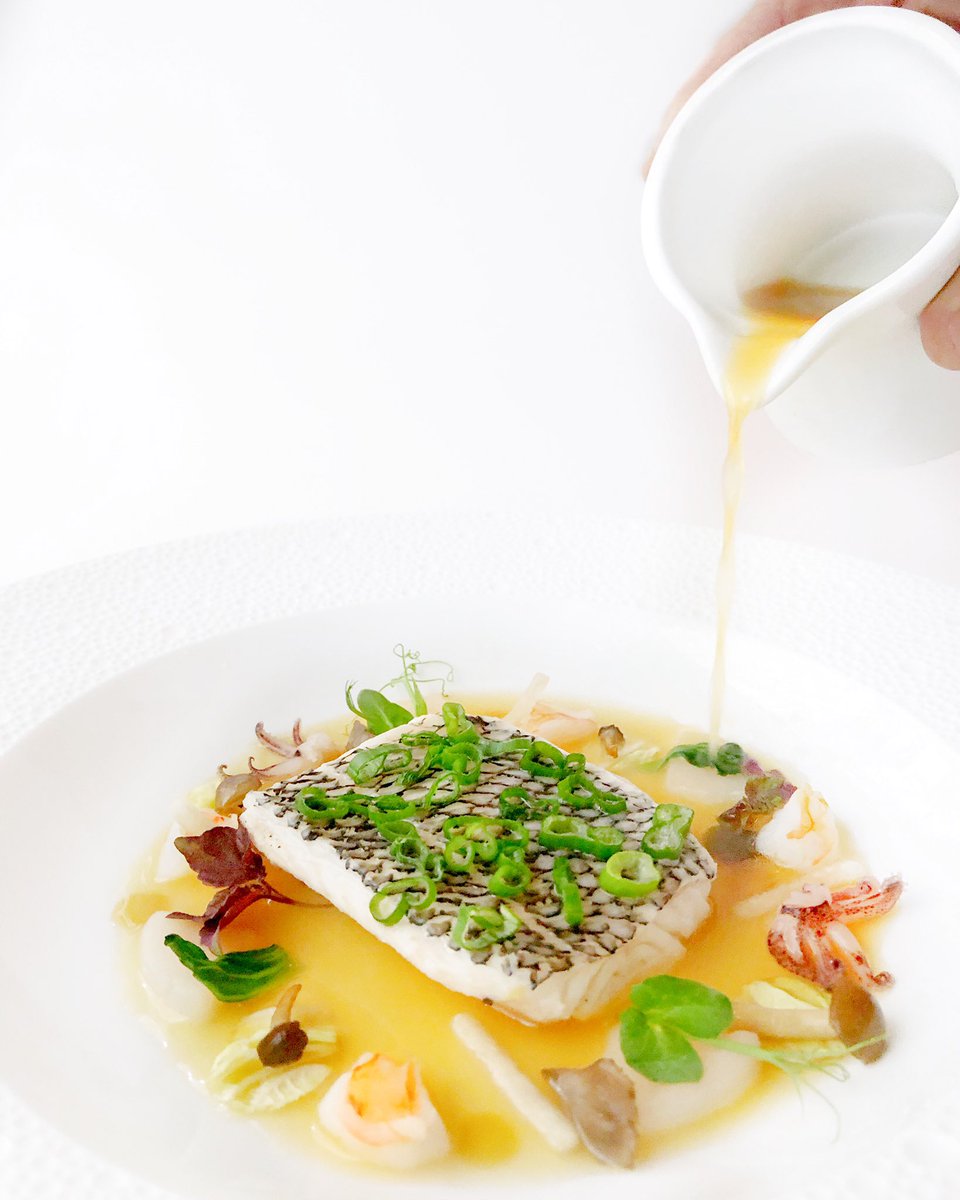 LeBernardinNY's tweet photo. BLACK BASS
Steamed Black Bass; Baby Shrimp, Calamari, Lemongrass-Infused Bouillon https://t.co/oSsA3uP10y