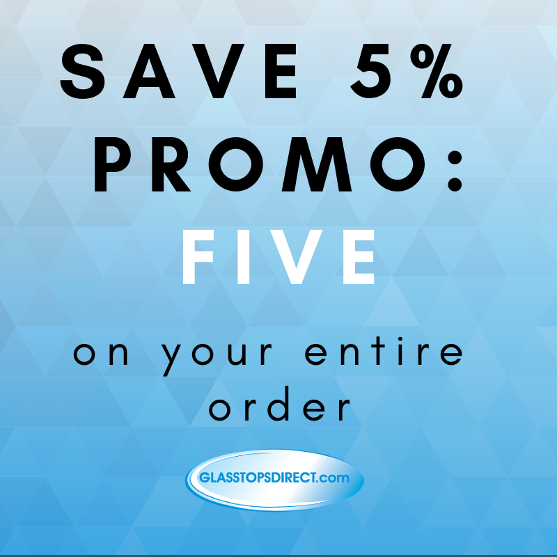 Save 5% on your entire order with promo code FIVE - Free Shipping on all orders! 

Shop all glass table tops, glass shelves, decorative mirrors and more: bit.ly/2xONFE5 

#glasstopsdirect #glasstops #sale #promo