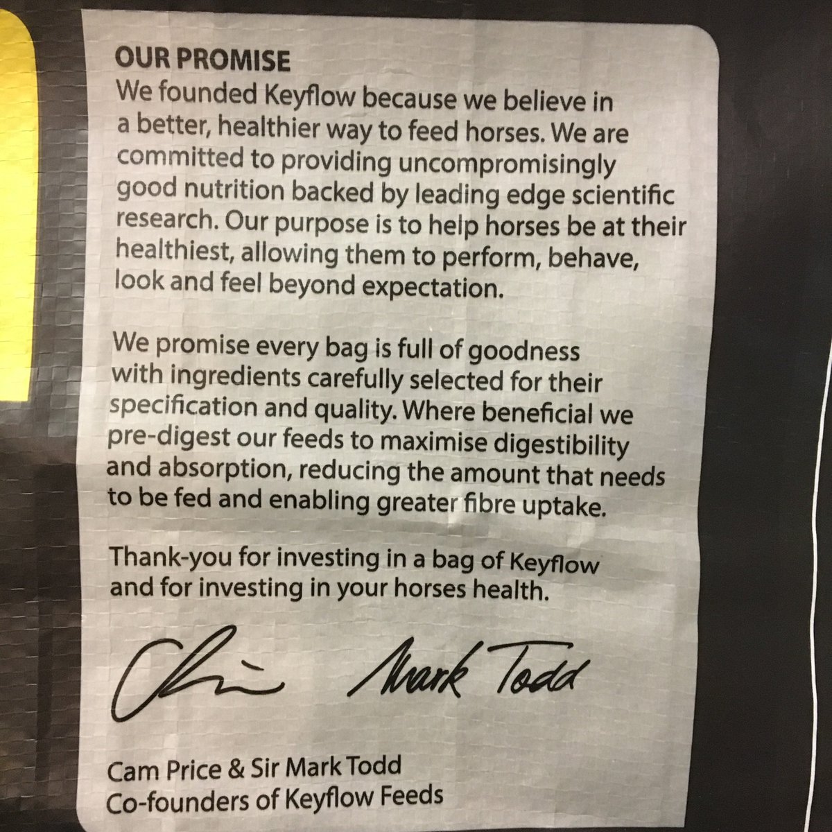 Our promise... on every bag.. #comingsoon #goldenwhat? #worldfirst #onlykeyflow