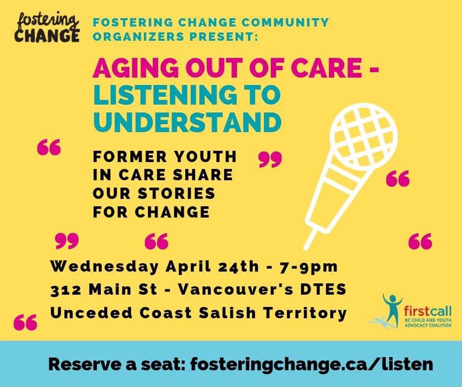 Fostering Change: Wed Apr 24 #vancouver
Fosteringchange.ca/listen @FosteringChange
facebook.com/events/4149104…