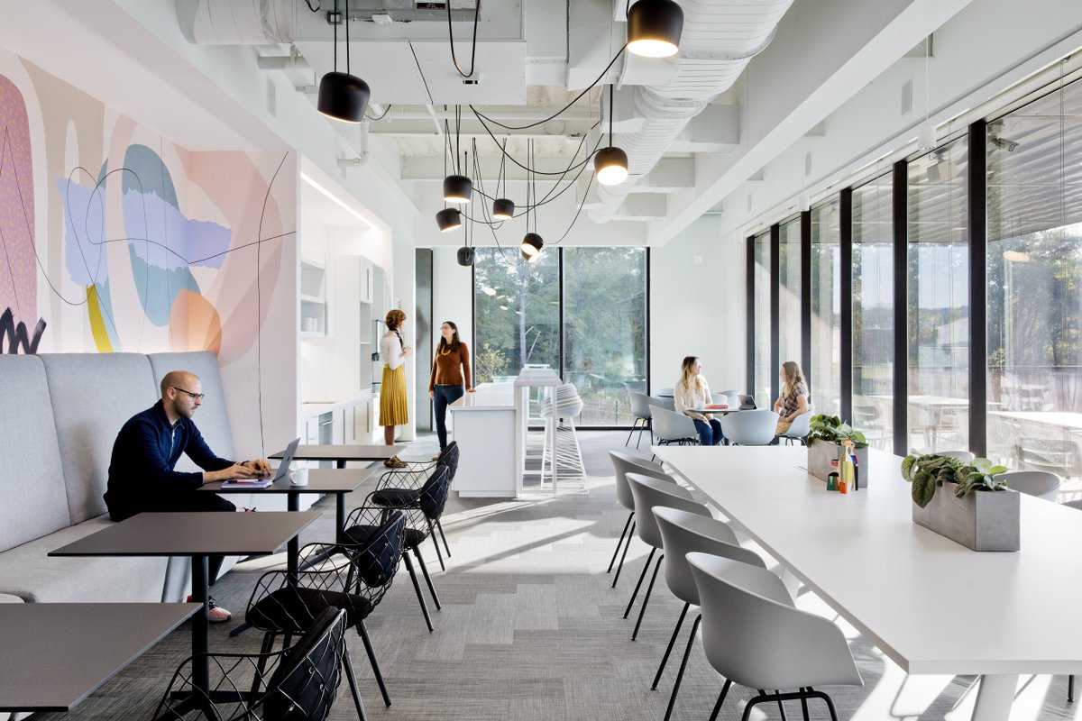 ShawContract's tweet photo. Meena Krenek, Design Director at Gensler Atlanta, and John Stephens, VP of Marketing #shawcontract, have a chat about our new #createcentre on @gensler_design 's Design Exchange podcast. Listen here: https://t.co/vyMn4NyQsI https://t.co/hqgln6Qjze