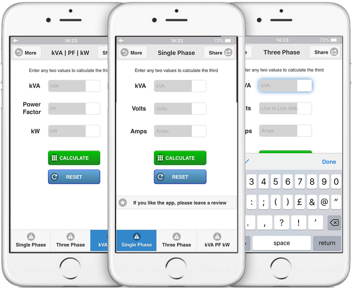ProCerts's tweet image. Free kVA Calculator App for Android and iPhone - Calculate or convert kVA, kW, Amps and Power Factor. procertssoftware.com/kva-calculator… #kVACalculator #Genset #ElectricalApps #electrical