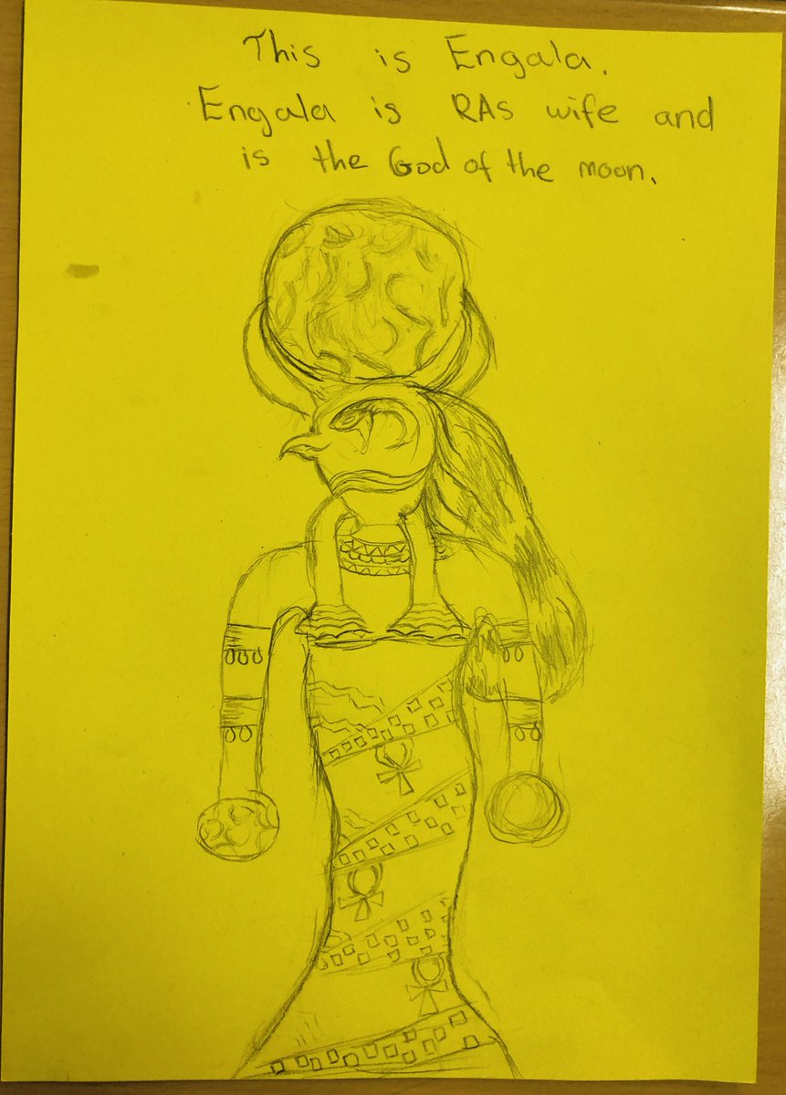 _MissECollins's tweet image. 2.3 created their own Egyptian Gods and Goddesses today! #verycreative #buddingartists
